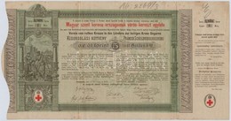 Budapest 1882. 'Magyar Szent Korona Országainak Vörös-kereszt Egylete' Kisorsolási Kötvénye 5Ft értékben + 1886. 'Egyház - Unclassified