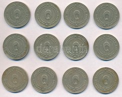 ~1990. 'Magyar Kaszinók - Hungarian Casinos' Fém Zseton (12x) T:2- - Non Classificati