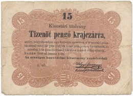 1849. 15kr 'Kossuth Bankó' 'rendeletéb?l' Után Nincs Kett?s Pont T:III-
Adamo G102h - Non Classificati