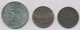 Ausztria 1859A 1kr Cu + 1885. 1kr Cu + 1935. 50gr Cu-Ni T:2
Austria 1859A 1 Kreuzer Cu + 1885. 1 Kreuzer Cu + 1935. 50 G - Non Classificati