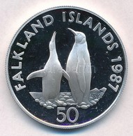 Falkland-szigetek 1987. 50p Ag 'Királypingvinek' T:PP Felületi Karc
Falkland Islands 1987. 50 Pence Ag 'King Pengiuns' C - Unclassified