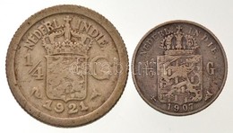 Holland Kelet-India 1907. 1/10G Ag + 1921. 1/4G Ag T:2,2-
Netherlands East Indies 1907. 1/10 Gulden Ag + 1921. 1/4 Gulde - Unclassified