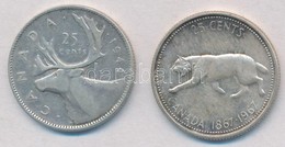 Kanada 1944. 25c Ag + 1967. 25c Ag 'Hiúz' T:2-,2
Canada 1944. 25 Cents Ag + 1967. 25 Cents Ag 'Lynx' C:VF,XF - Unclassified