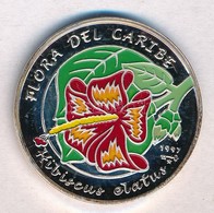 Kuba 1997. 5P Ag 'Hibiscus' Hátoldal Multicolor Festett T:PP Patina
Cuba 1997. 5 Pesos Ag 'Hibiscus' Reverse Multicolor  - Unclassified