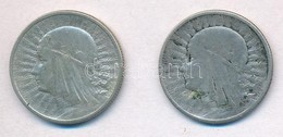 Lengyelország 1932. 2Zl Ag + 1933. 2Zl Ag T:2 
Poland 1932. 2 Zlotych Ag + 1933. 2 Zlotych Ag C:XF - Unclassified