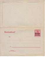 Carte Lettre - Kartenbrief - Occupation Allemande