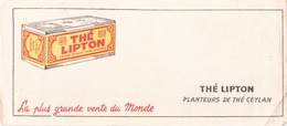 Buvard " Thé Lipton, ( Taches, Pliures, 21 X 9 Cm = - Café & Thé