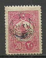 Turkey; 1916 Overprinted War Issue Stamp 20 P. ERROR "Overprint Partially Missing" - Unused Stamps
