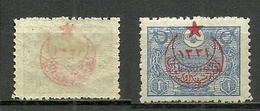 Turkey; 1916 Overprinted War Issue Stamp 1 K. ERROR "Offset Overprint On Back" - Unused Stamps