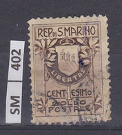 SAN MARINO   1910	Stemma, 1 Cent Usato - Oblitérés