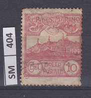 SAN MARINO   1921	Veduta, Cent, 10 Usato - Gebruikt