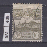 SAN MARINO   1925	Veduta , Cent 10 Usato - Gebruikt