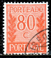 !										■■■■■ds■■ Portugal Postage Due 1940 AF#61 ø Branches 80 Centavos 14 (x8111) - Oblitérés