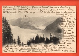HCC-04 Alpes De Bagnes Et Mer De Brouillards, Précurseur. Circulé 1903 - Bagnes