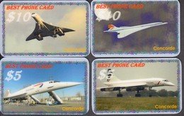 USA AVIATION PLANE CONCORDE SET OF 32 PHONE CARDS - Avions