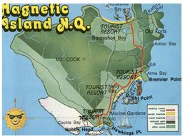 (125) Australia - (with Pre-stamp At Back Of Card)  - QLD - Map Of Magnectic Island - Great Barrier Reef