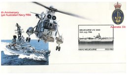 (150) Australia FDC Cover For 75 Anniverary Of Royal Australian Navy - HMAS Mebourne - Militaria