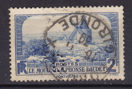 France Perfin Perforé Lochung 'D' 1936 Mi. 315, 2 Fr Moulin Daudets Bei Fontvielle Mühle Mill - Used Stamps