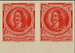 GREAT BRITAIN. Charles I. Red MARG.IMPERF.PAIR ESSAY Ungum. - Prove & Ristampe