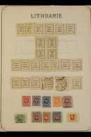 BALTIC STATES 1918-1937 MINT & USED COLLECTION On Old Pages, Includes Estonia, Latvia 1928 Memorial Fund Set Mint, Lithu - Altri & Non Classificati