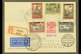 ZEPPELIN MAIL 1932 29 July 1932 LUPOSTA Exhibition Flight, Illustrated Card Franked Exhibition Overprint Set Plus 20c Ai - Sin Clasificación