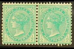NEW SOUTH WALES 1905-10 ½d Blue Green, Horizontal Pair, One Showing Type I (small H), SG 333ba, Never Hinged Mint, Light - Altri & Non Classificati