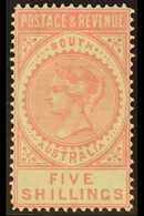 SOUTH AUSTRALIA 1886-96 5s Rose Pink Perf 11½, SG 196a, Very Fine Mint For More Images, Please Visit Http://www.sandafay - Otros & Sin Clasificación