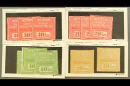 DONAU DAMPFSCHIFFAHRT GESELLSCHAFT 1860's-1870's Forgeries & Reprints Of The DDSG Local Steamship Company Stamps With Li - Sonstige & Ohne Zuordnung