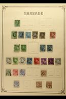 1855-1921 OLD TIME COLLECTION On Printed Pages. Includes A Useful "Britannia" Range To Various 1s (x4) Inc 1855 ½d Imper - Barbados (...-1966)