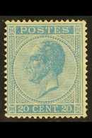 1865-66 20c Blue Perf 15 (SG 35, Michel 15 D, COB 18A), Fine Mint, Fresh Colour. For More Images, Please Visit Http://ww - Altri & Non Classificati