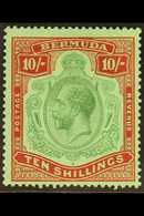 1924-32 10s Green & Red/pale Emerald, SG 92, Very Fine Mint For More Images, Please Visit Http://www.sandafayre.com/item - Bermudes