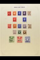 1942-1951 FINE USED COLLECTION On Leaves, All Different, Inc MEF 1942 14mm Opt Set And 13½ Opt 1d Square Stops & 2½d Rou - Africa Oriental Italiana