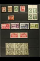 1876-1943 FINE MINT RANGE On Stockleaf. Note 1876-79 Rouletted 1c Prince Of Wales; 1880-82 1c; 1894 6c Queen Victoria; 1 - Autres & Non Classés