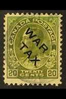 1915 20c Olive Green "War Tax" Overprinted, SG 226, Used For More Images, Please Visit Http://www.sandafayre.com/itemdet - Sonstige & Ohne Zuordnung