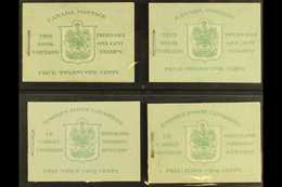1937 GREEN & WHITE COVER BOOKLET SELECTION. An ALL DIFFERENT Group That Includes , SG SB 33, SB 33a, SB 33b & SB 33ba, A - Altri & Non Classificati