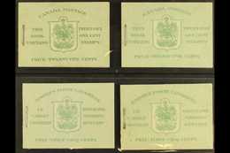 1937 GREEN & WHITE COVER BOOKLET SELECTION. An ALL DIFFERENT Group That Includes , SG SB 33, SB 33a, SB 33b & SB 33ba, A - Otros & Sin Clasificación