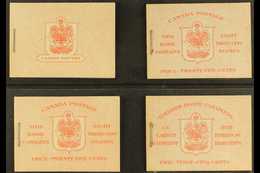 1937 RED & WHITE COVER BOOKLET SELECTION. An ALL DIFFERENT Group That Includes , SG SB 30, SB 31, SB 31a & SB 31b, All C - Autres & Non Classés