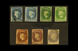 1857-59 IMPERF GROUP An All Different Good To Fine Used Group Each With Four Margins Or Only Just Touching, Includes 1d  - Ceilán (...-1947)