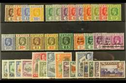 1912-36 KGV MINT COLLECTION Presented On A Stock Card With Definitives To 5r, 1935 Jubilee Set & 1936 Pictorial Definiti - Ceilán (...-1947)