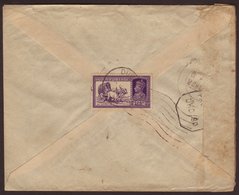 1945 INDIA USED IN: (March) Envelope To Bombay, Bearing On The Flap KGVI 2a 6p Violet, Tied By Crisp DUBAI (Donaldson Ty - Dubai