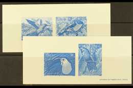 2003 Birds Printed In BLUE ONLY, Set Of 4 On Two Cards, Yvert 3548/51, Approx Size 140 X 60mm, Clean & Fine (2 Cards).   - Otros & Sin Clasificación