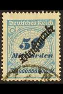 OFFICIAL 1923 50mrd Light Blue "Dienstmarke" Overprint (Michel 88, SG O348), Used, Expertized Dr Oechsner BPP & Infla Be - Altri & Non Classificati