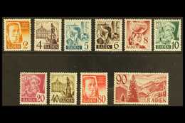 FRENCH ZONE BADEN 1948-49 Pictorials Complete Set (Michel 28/37, SG FB28/37), Never Hinged Mint, Very Fresh. (10 Stamps) - Otros & Sin Clasificación