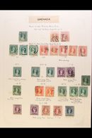 1861-1898 ATTRACTIVE USED COLLECTION With A Few Shades On Leaves, Inc 1861-62 1d & 6d (x2), 1863-71 1d (x3, Two Wmk Side - Granada (...-1974)