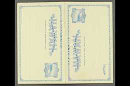 PAID REPLY POSTAL CARDS 1889 2c + 2c Saphire Unsevered Message/reply Card, Sc UY4, Very Fine Unused. For More Images, Pl - Hawai