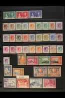 1937-1949 FINE MINT COLLECTION On A Stock Page, All Different, Inc 1937 Coronation Set, 1938-52 KGVI Set (ex $10 Green & - Autres & Non Classés