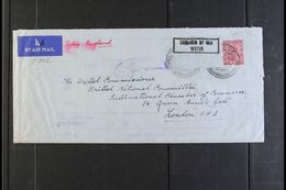 CRASH MAIL 1937 (May) Cover To England Flown On 'Cygnus' Flying Boat That Crashed At Brindisi On The 12 May, Two Stamps  - Otros & Sin Clasificación