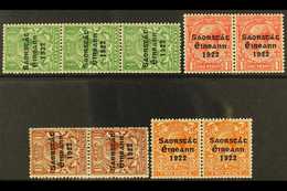 1923 Harrison Coil Stamps, ½d Vertical Coil Join Strip Of Three, 1d Horizontal Pair, 1½d Vertical Pair, And 2d Horizonta - Autres & Non Classés