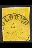 PARMA 1853 5c Orange Yellow, Sass 6, Very Fine Used With Neat Colorno Cds Cancel. For More Images, Please Visit Http://w - Sin Clasificación