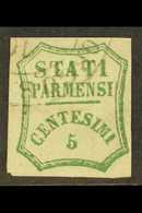 PARMA 1859 5c Blue Green, Provisional Govt, Sass 12, Fine Used With Good Clear Margins All Round And Neat Part Borgo S.  - Sin Clasificación